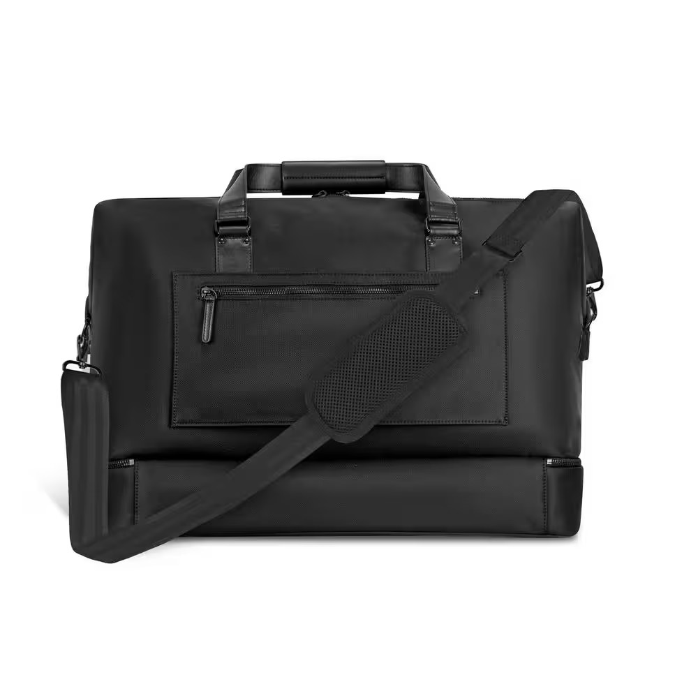 Onyx Collection 20 In., Black Nylon Duffle Bag Backpack with USB