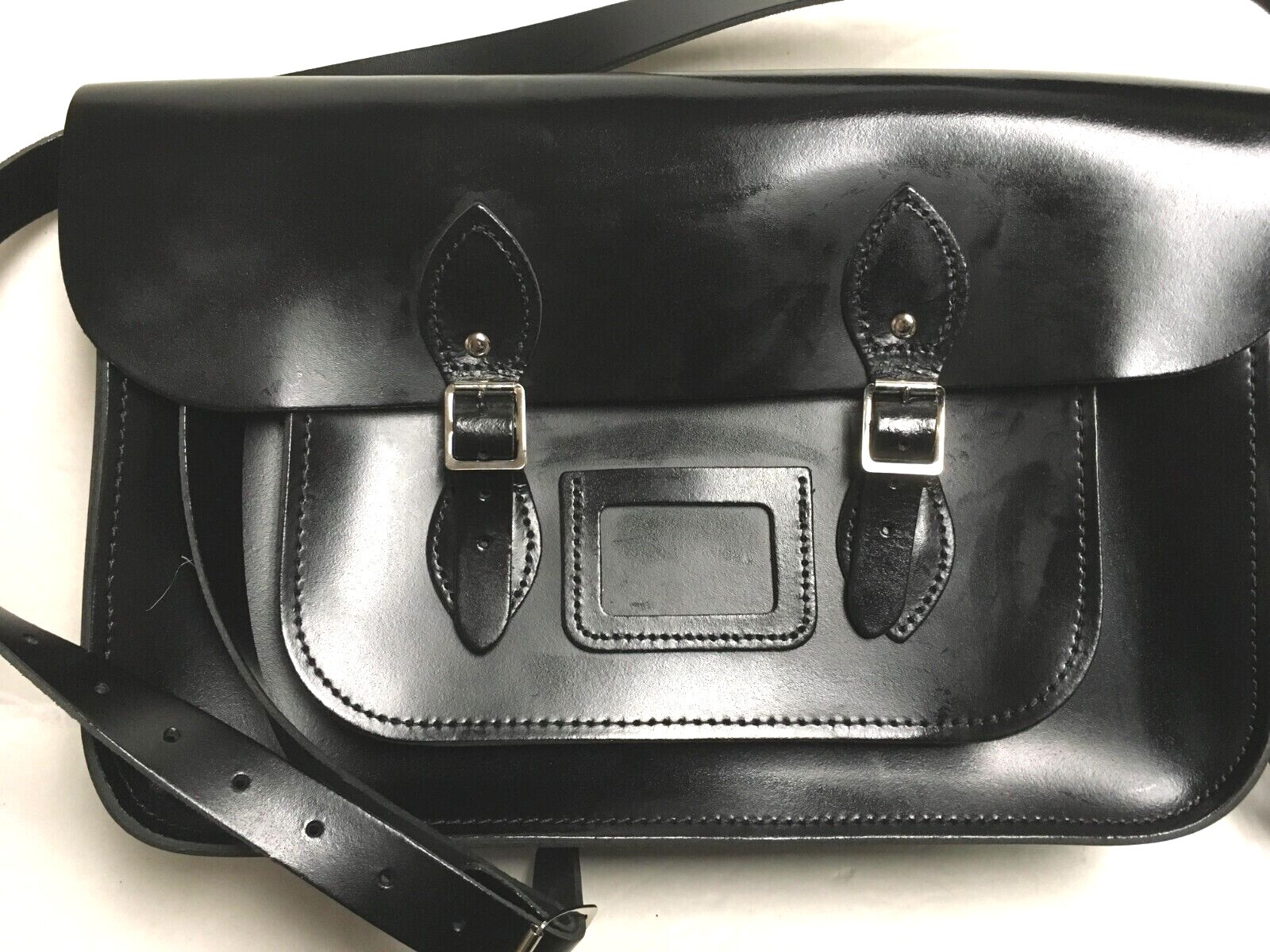 NEW 15″ Real Leather Oxbridge Satchel Fashion Retro School Choose Color