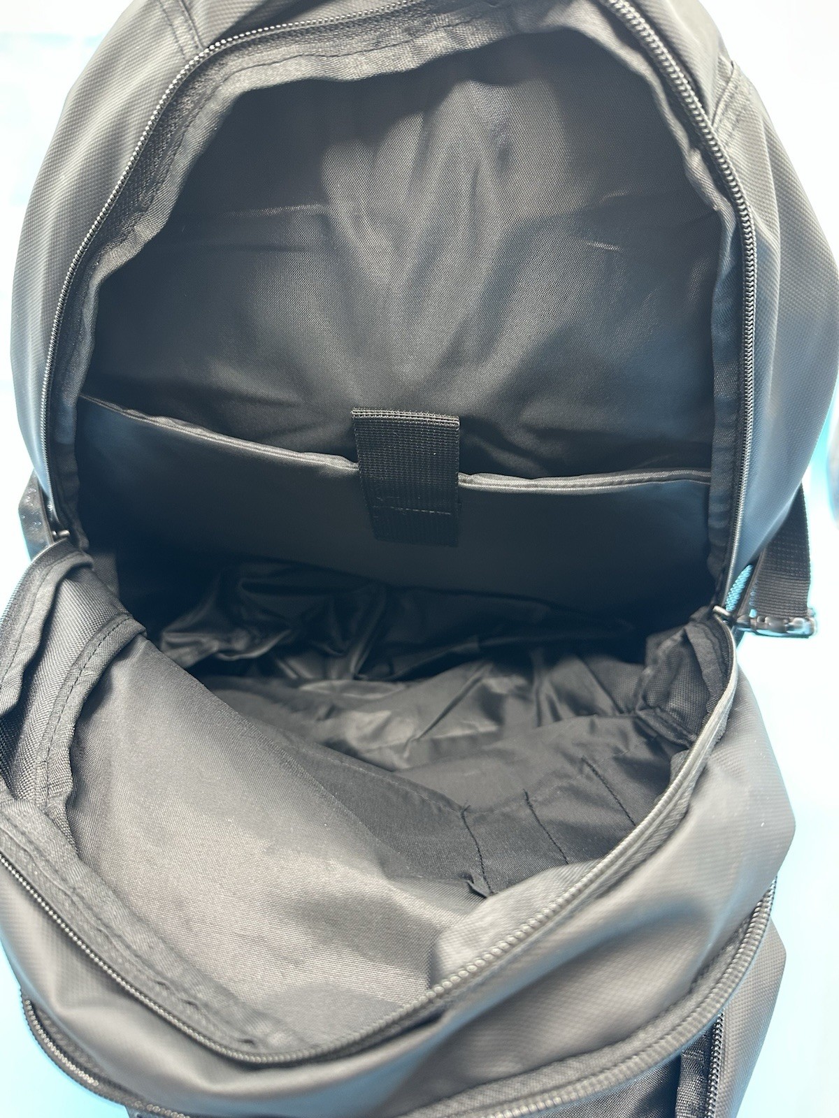 NOVUS Large Black Backpack Zip Closure with Inner & Outer Pockets Travel