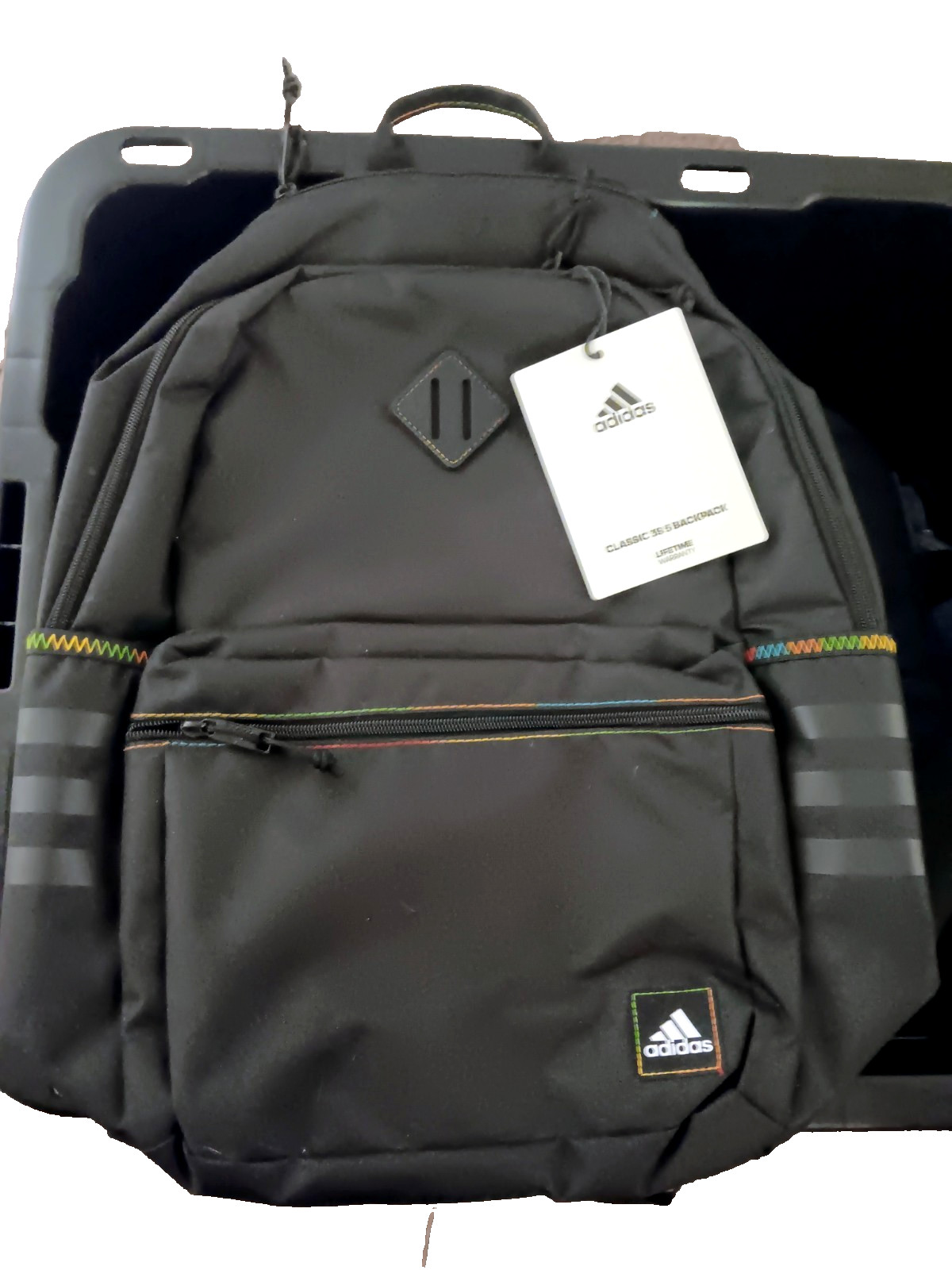 Adidas Classic 3S 5 Backpack Black NWT 19″ Unisex 16″ Laptop Sleeve