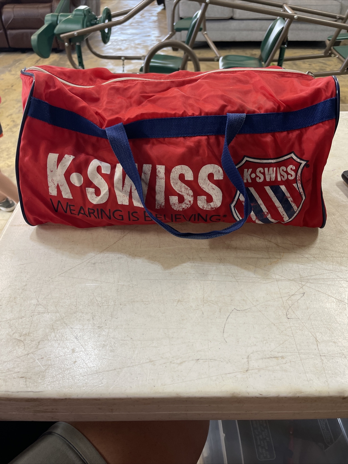 K-Swiss Training Duffle Bag Unisex Sport Gym RED Crafted With Passion￼