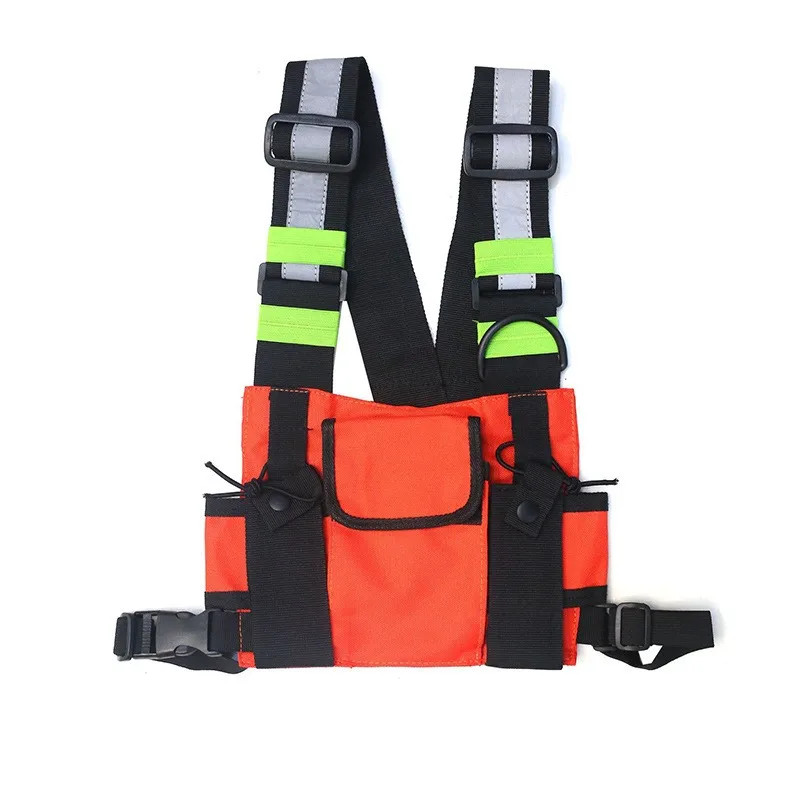 Functional Tactical Chest Bag For Men Fashion Bullet Hip Hop Vest Streetwear Bag
