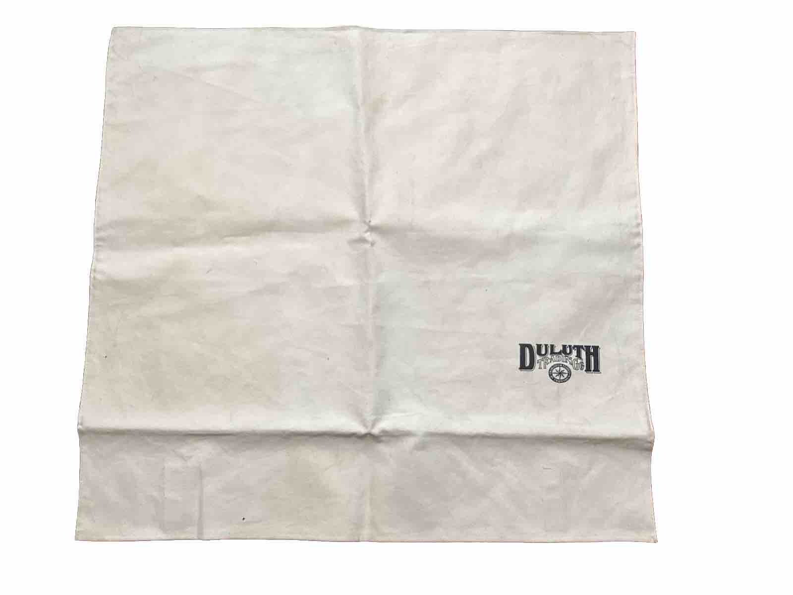 Duluth Trading Co Canvas Storage Bag Tote Loop And Hook Beige 25”x24”
