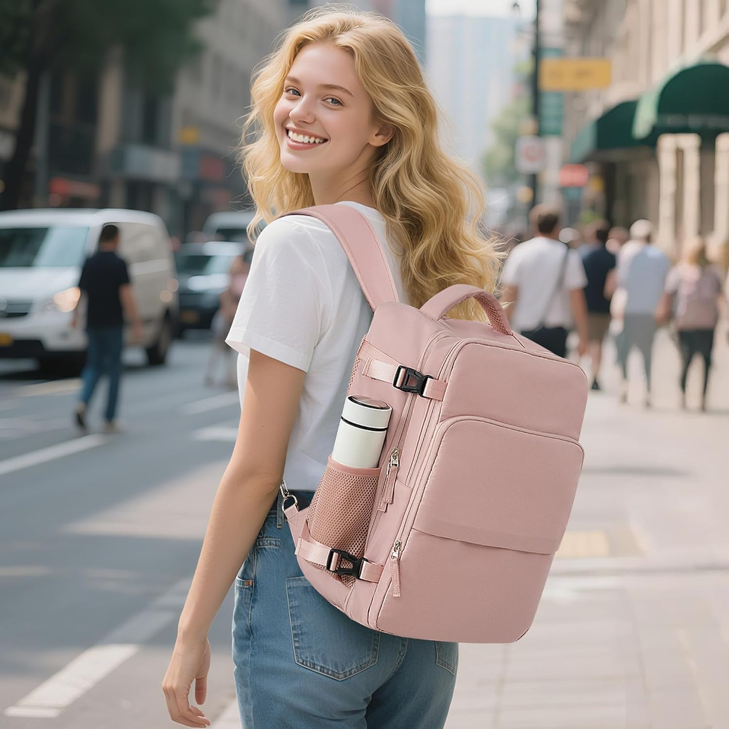 Travel Backpack for Women, Airline Approved Carry on Personal Item Bag, Waterpro