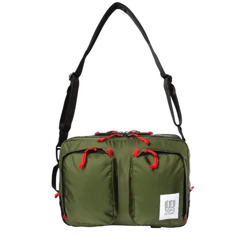 Topo Designs Global Briefcase Backpack Bag Olive NWT