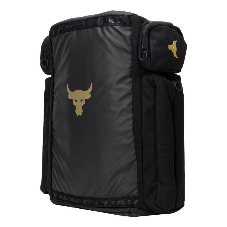 Under Armour Project Rock Duffel Backpack 1376459 Black Storm Water Repel $130