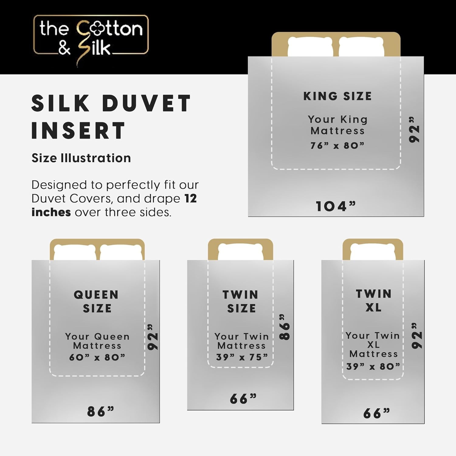 Luxury Machine Washable Silk-Filled Twin Quilt – Ultra Soft & Breathable