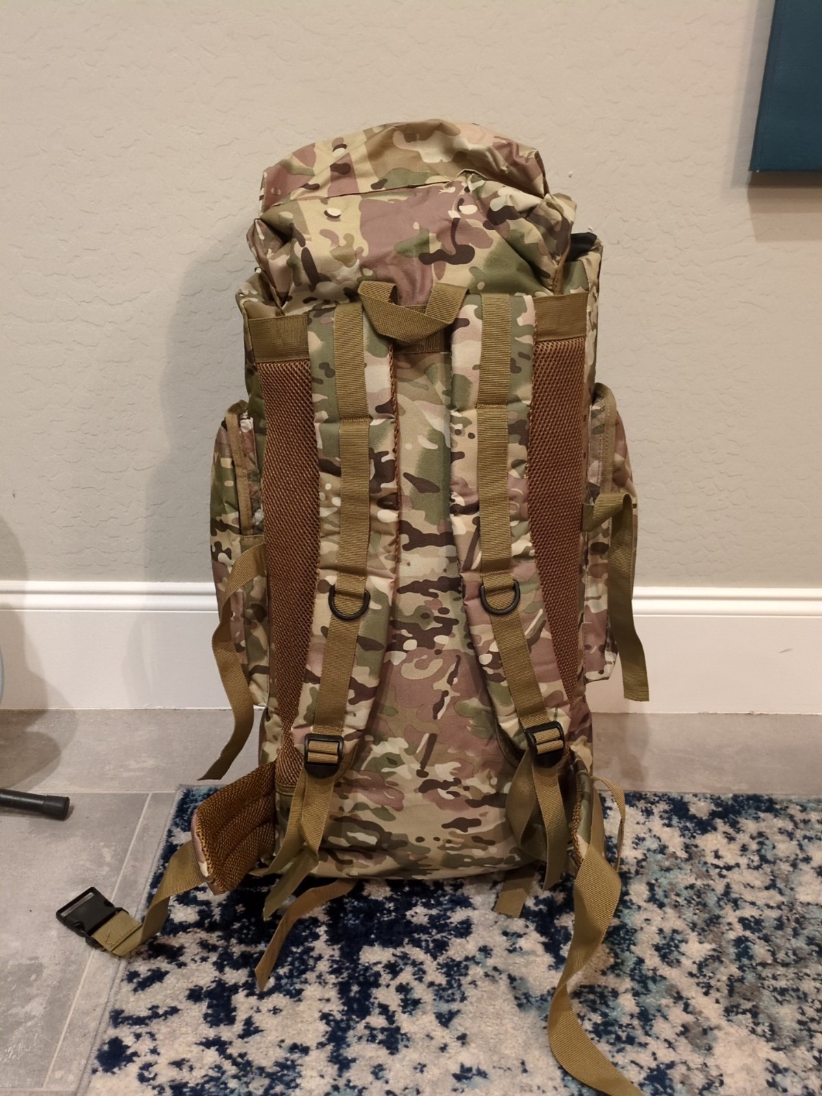 Camouflage Backpack Extra Large 6 Pockets 30″ × 16″ × 15″ New Camo Tactical Camp