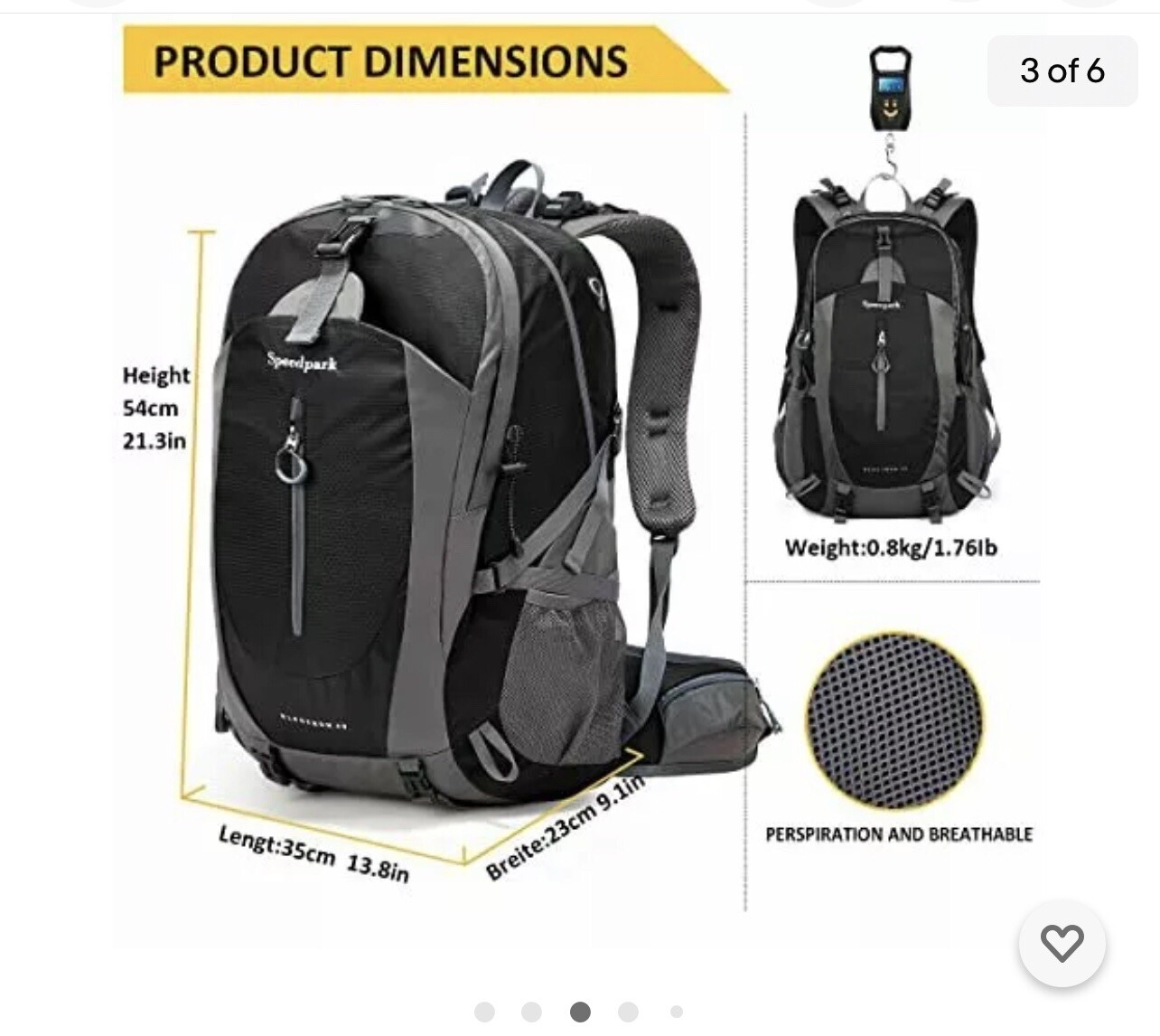 Hiking Backpack 40L Waterproof Lightweight Hiking Daypack Trekking Camping Ou…
