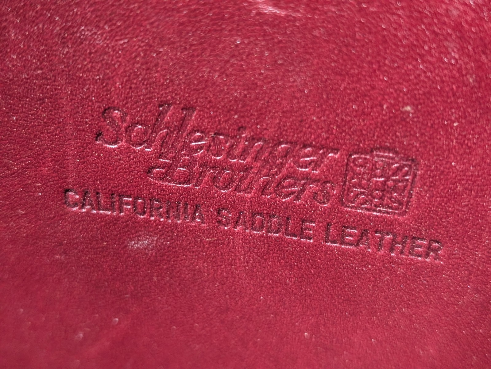 Vintage Schlesinger briefcase bag crossbody leather oxblood burgundy *READ*