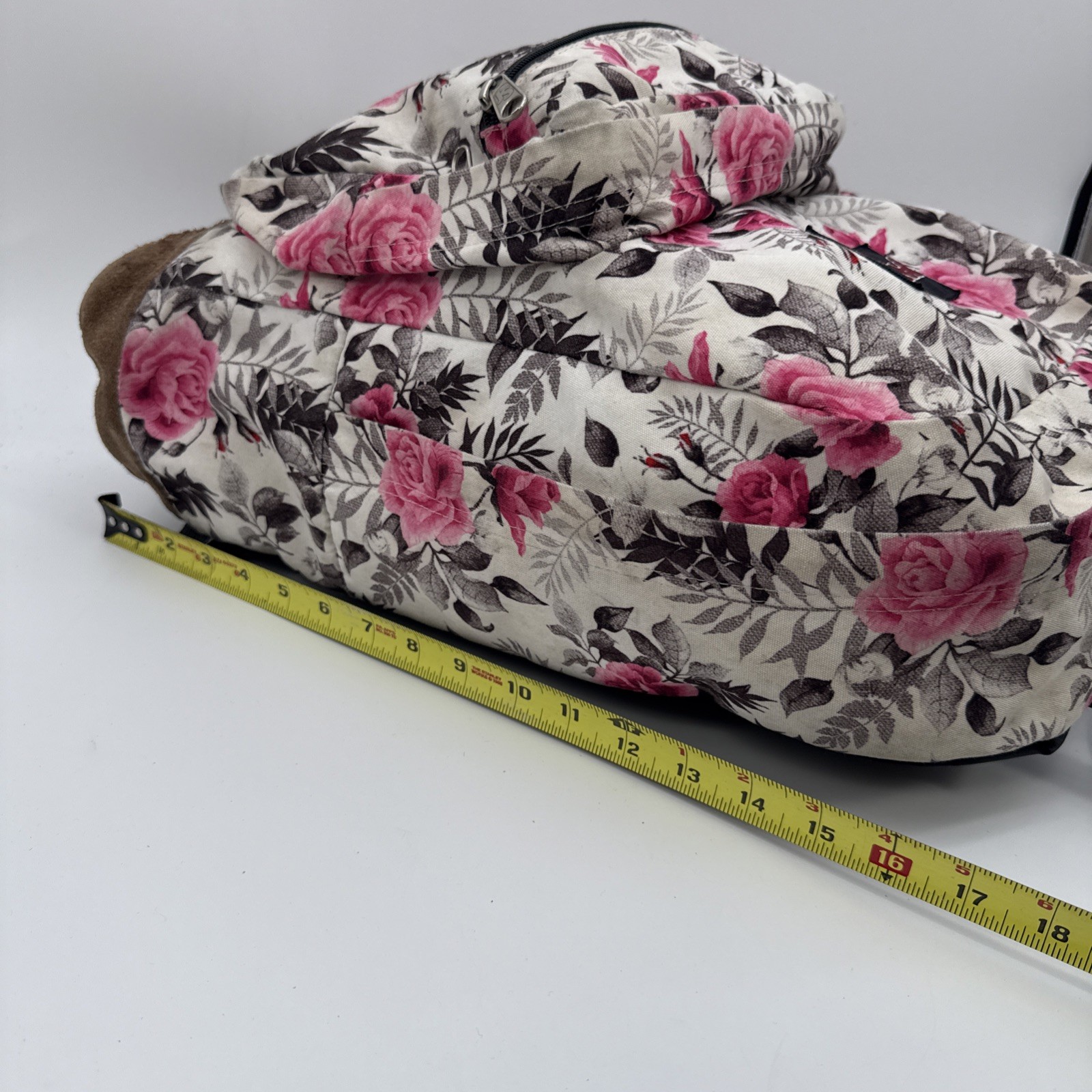 JanSport Right Pack Expressions Backpack White Pink Rose School Book Bag 31L