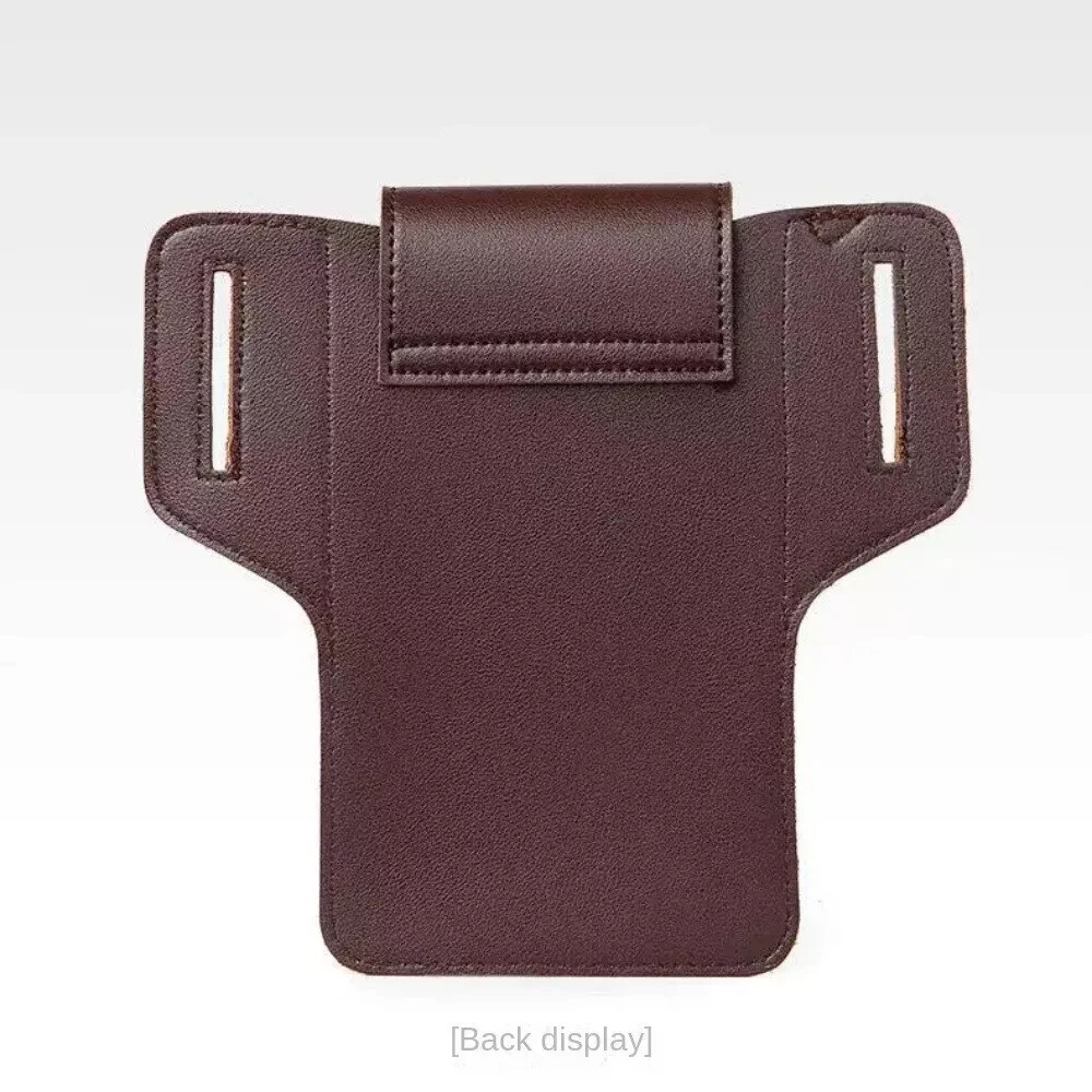 PU Men’s Belt Leather Case Solid color Card Bag Travel Casual Phone Bags