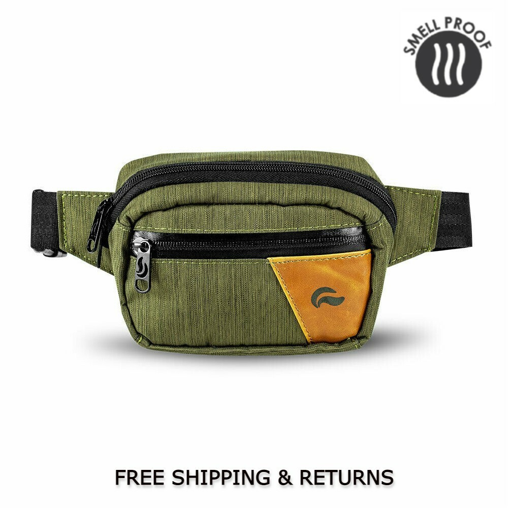 Skunk HIPSTER Bag Odour Proof Smell Proof Carry Bag Waist Bag Fanny Pack – GREEN
