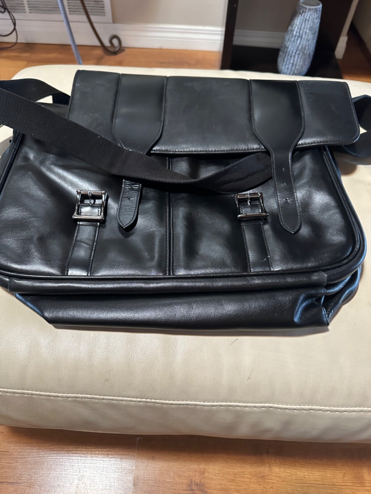 NEW VERSACE LEATHER SHOULDER BAG 13 x 17 INCHES