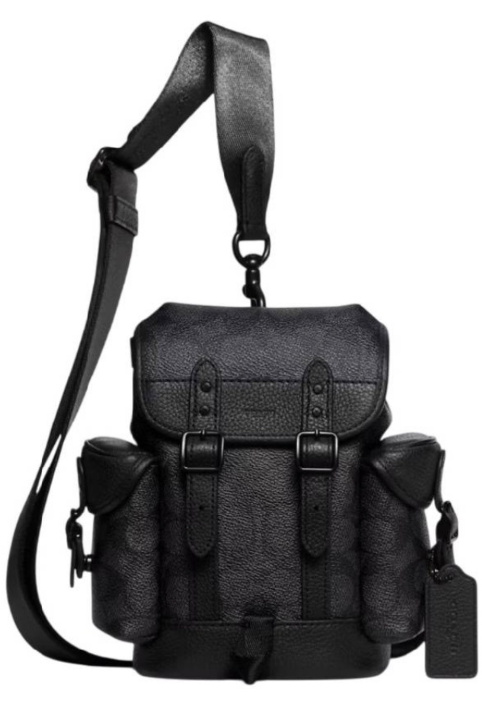 NWT!!! COACH HITCH BACKPACK 13 Signature Canvas CHARCOAL