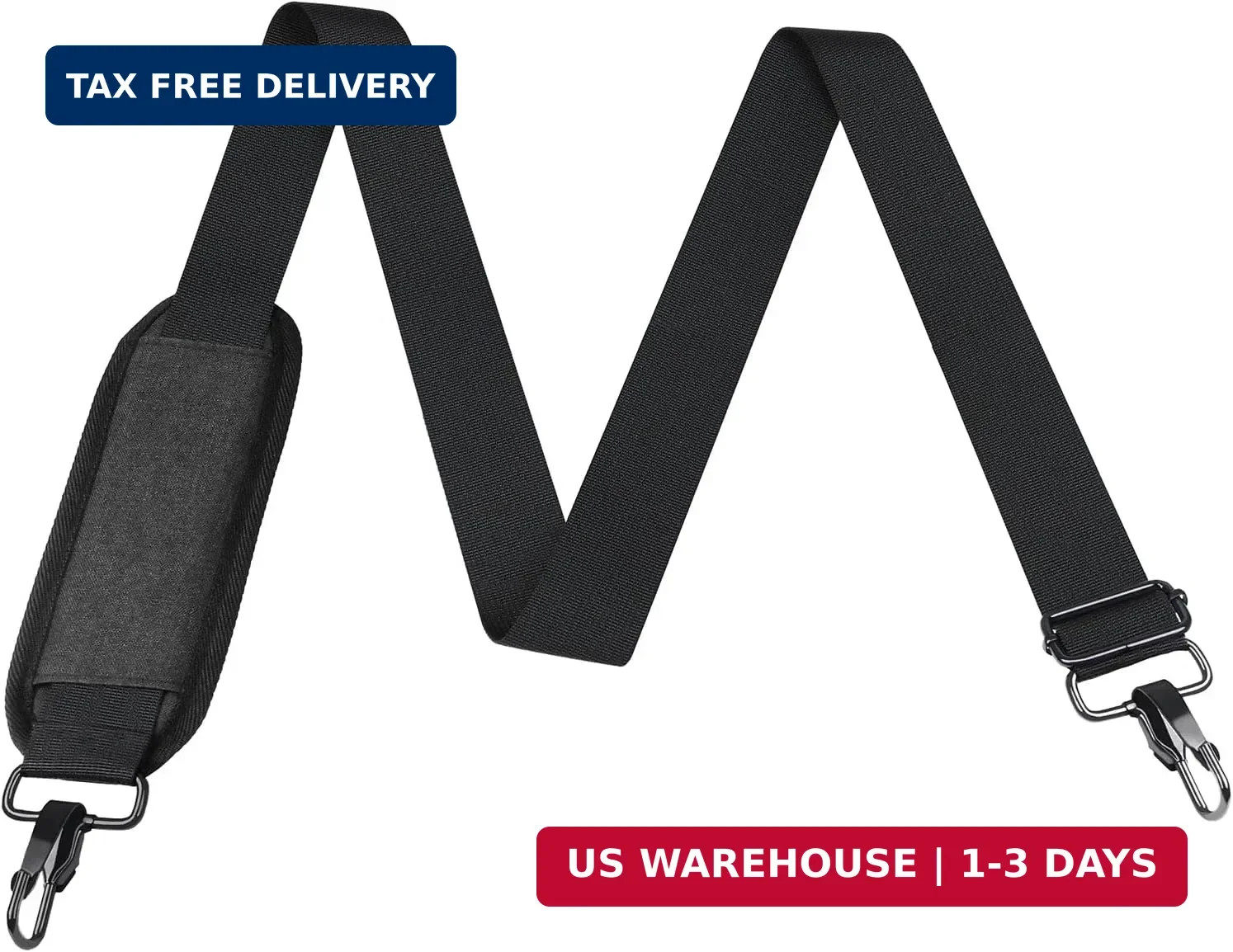 BOOEUDI 56 inch Shoulder Strap, Universal Adjustable Thick Soft Duffel Bag Shoul