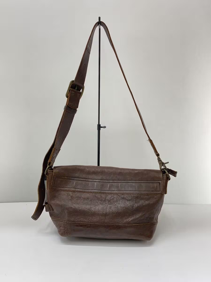 UNITED ARROWS green label relaxing leather shoulder bag in brown