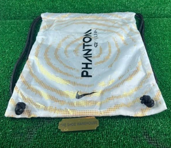 Nike Phantom GX Luna White Gold Soccer String Bag Gym Cleats Bag NEW