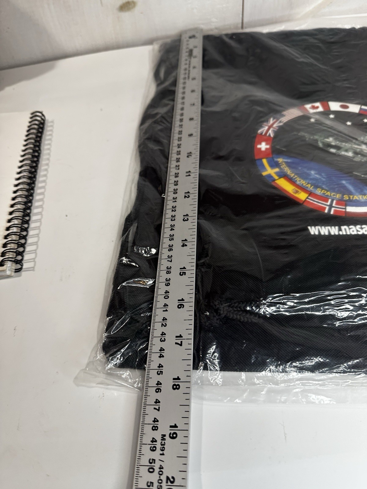 Authentic NASA Drawstring Backpack. Ultralight Waterproof Folds compact. 17″x14″