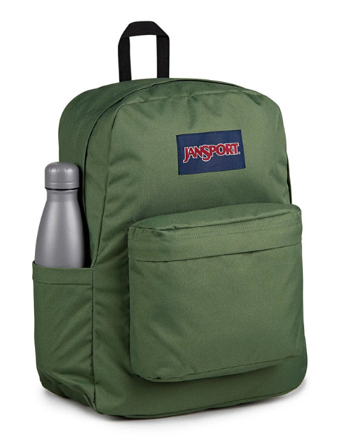 JanSport SuperBreak Plus Backpack Green 26L Laptop School Travel Daypack 15″
