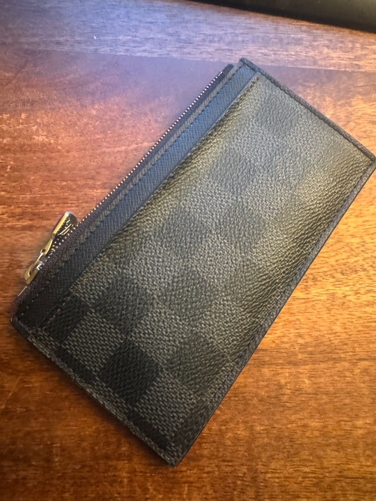 Louis Vuitton Damier graphite coin card holder LV