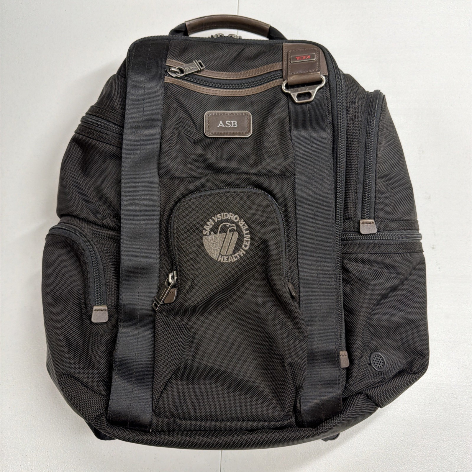 TUMI Alpha Bravo Kingsville Deluxe Brief Pack BACKPACK Black Brown