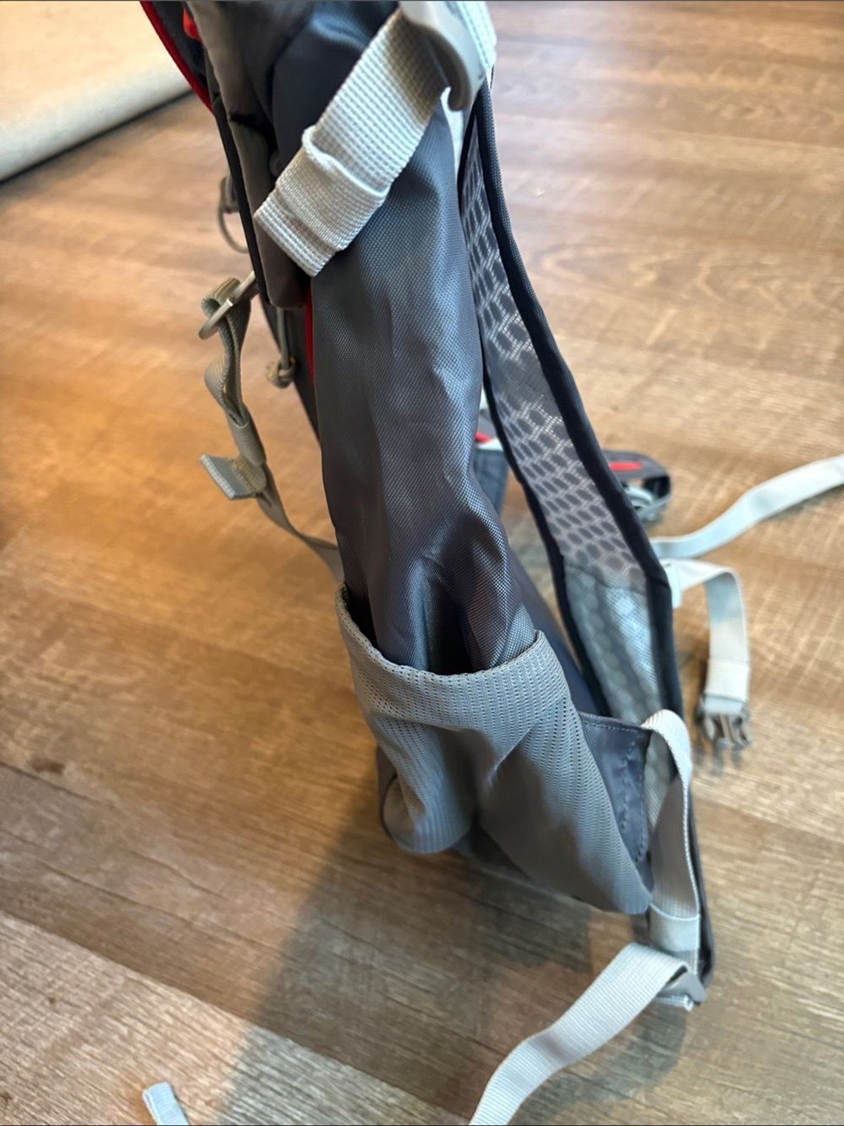 Timber Ridge Bendeleben 15L Backpack Gray Red Lightweight Hiking Day Pack