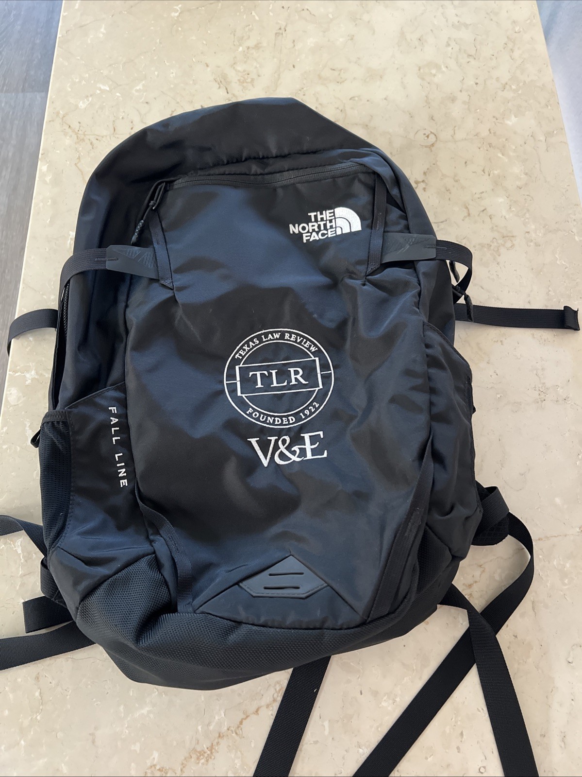 The North Face Fall Line Flexvent Backpack Black W/ Logo Daypack Laptop