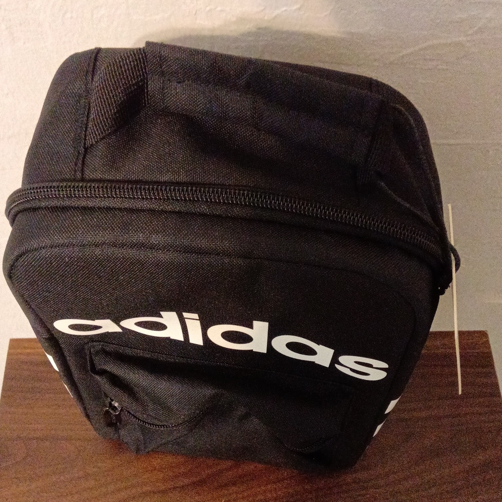 adidas Black/White Small Crossbody Bag, Zip Closure, Shoulder Strap