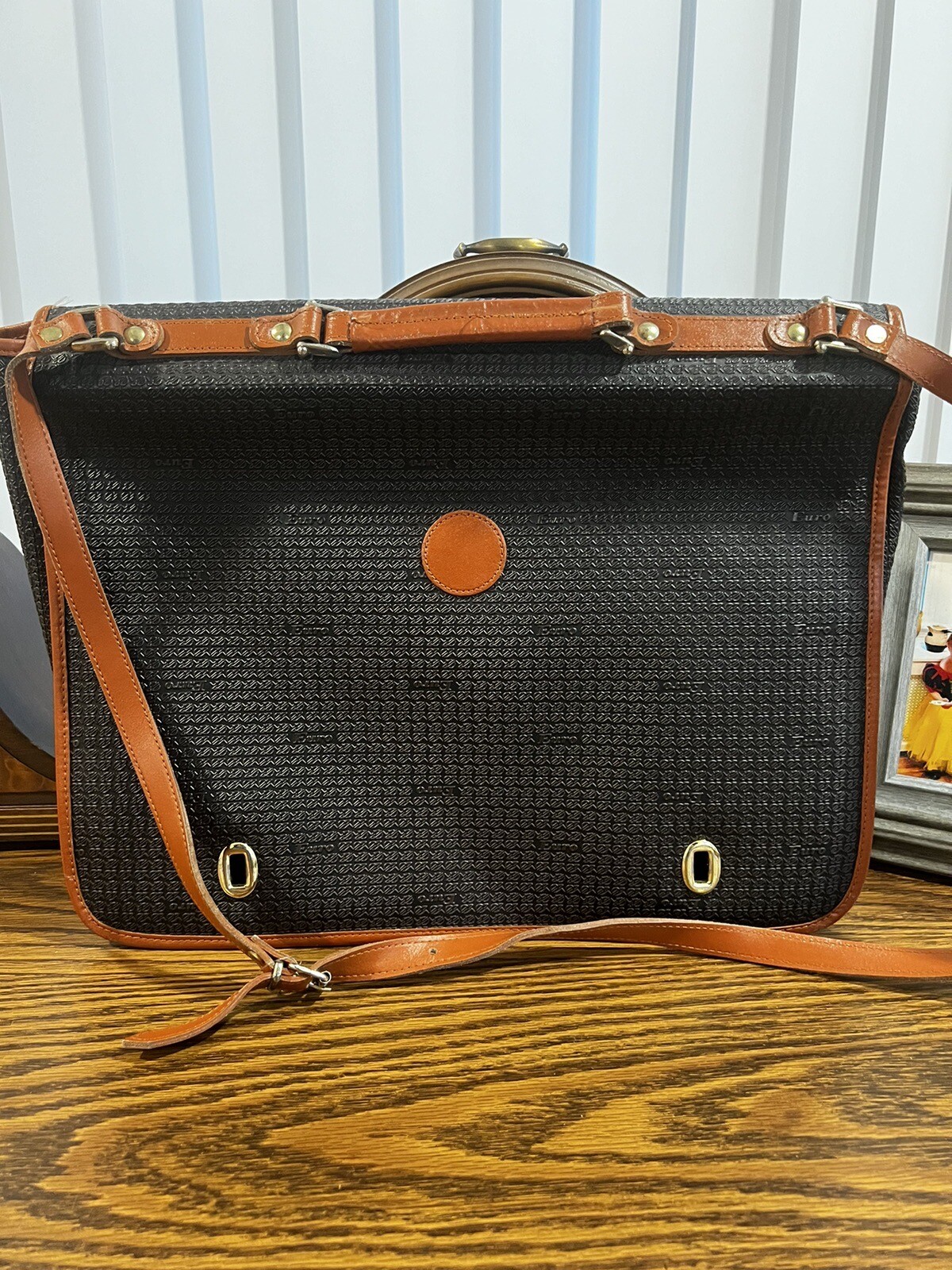 EURO VTG Briefcase Portfolio Attache Laptop Case Snap Designer Look 20”🇺🇸