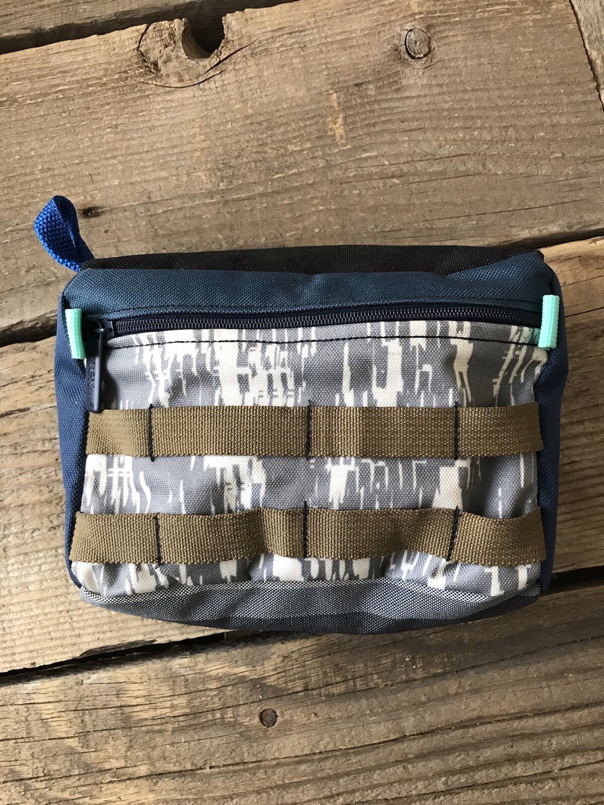 Handmade Upcycled Fanny Pack Utility Pouch Belt Bag, Color Block