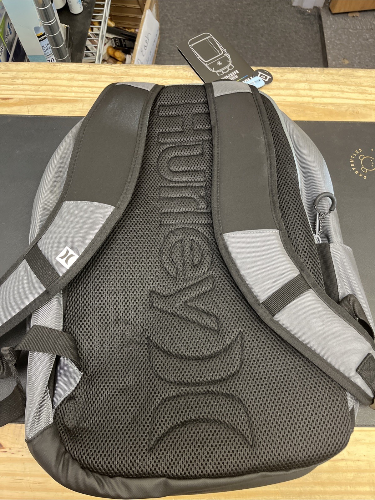 Hurley Rider Backpack, Cool Grey, Durable Adjustable Straps,FREE & FAST SHIPPING