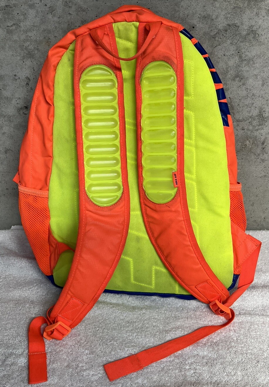 🔥🚨Nike Max Air Backpack Orange Neon Volt Yellow Blue Athletic Sports Bag