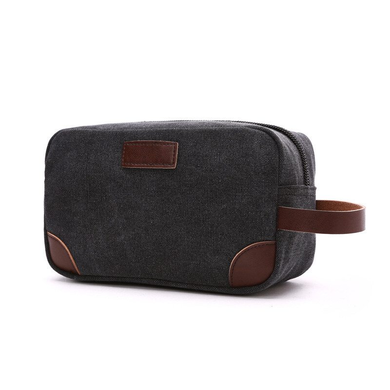 Men’s Toiletry Bag Hanging Dopp Kit Canvas Shaving Bag Zipper Large Capacity Bag