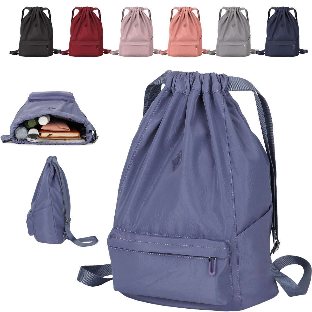 Drawstring Bag Gym Bag String Bag Sackpack Cinch Shoulder Backpack Waterproof US