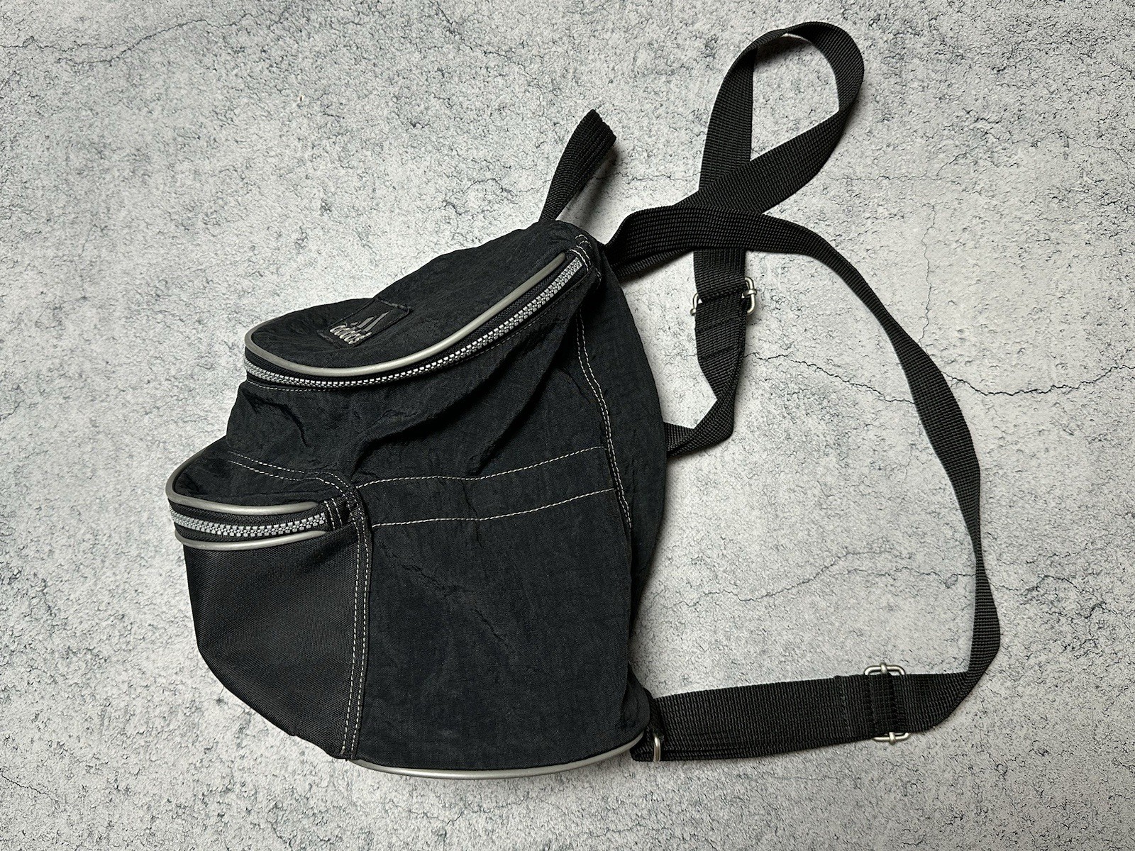 Vintage Adidas 3 Stripes Multipocket Mini Backpack Bag