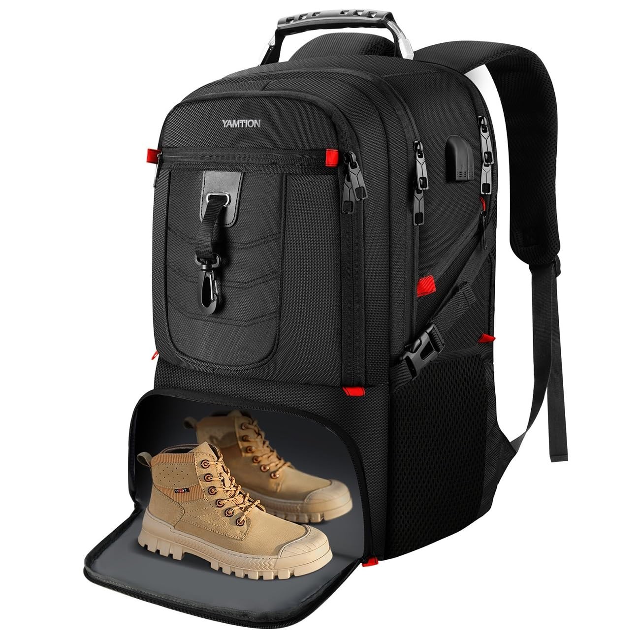 Travel Business Laptop Backpack for 18.4in PC with Shoe Compartment USB Charg