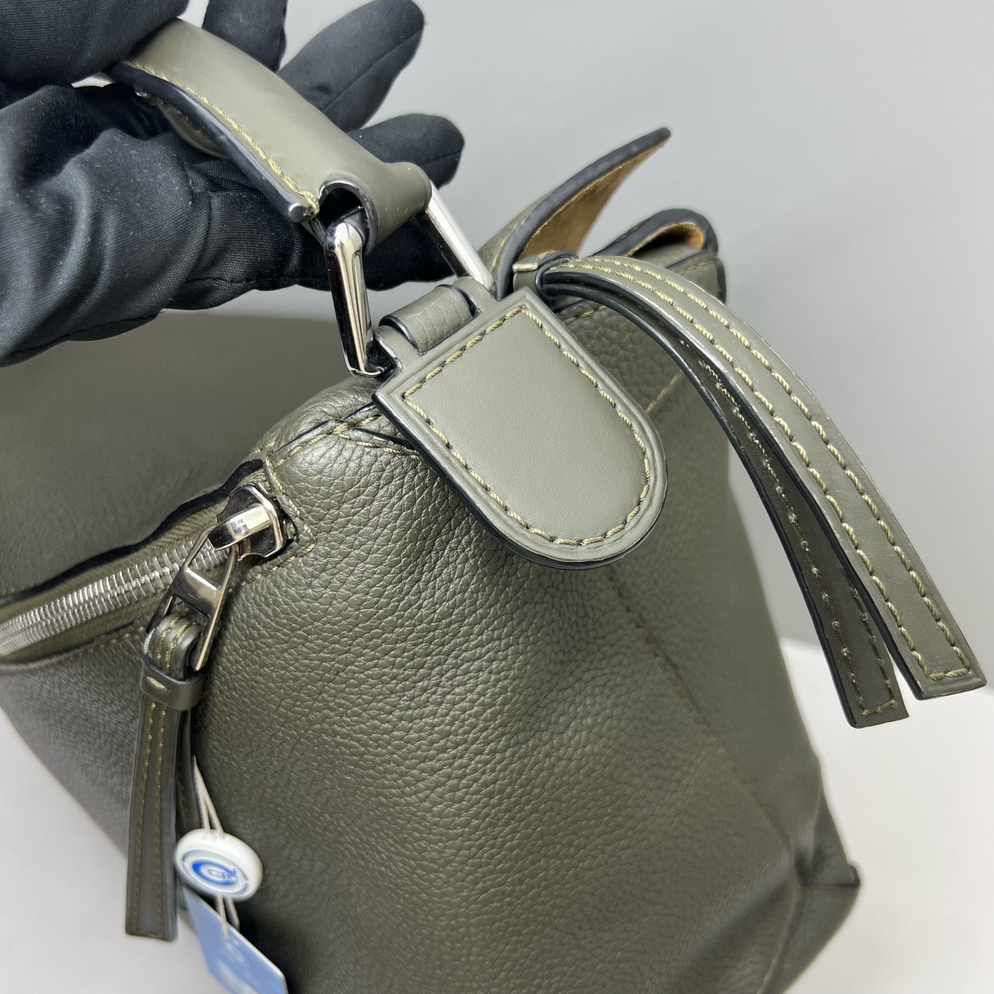 Loewe Pre-Owned Authentic Puzzle Crossbody Handle Bag Leather 35x24x15cm