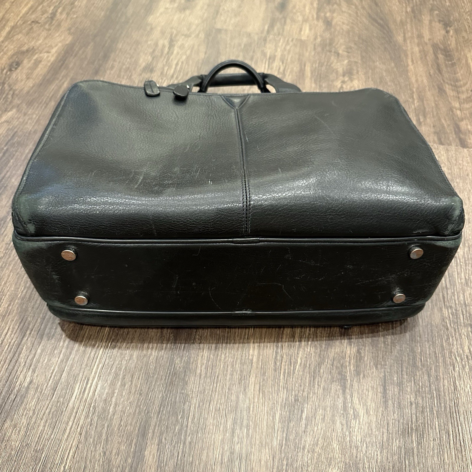 Vintage Leather JOHNSTON & MURPHY Luggage Briefcase Travel Carry-On Bag