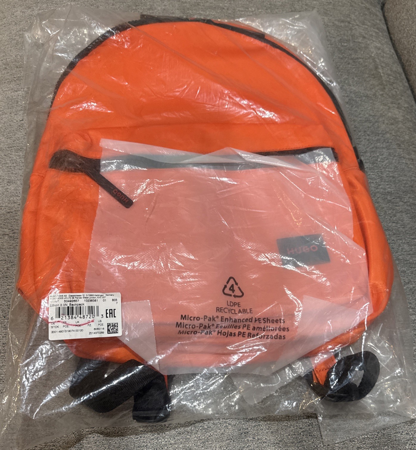 Hugo Boss Ethon 2.0 Square Logo Nylon Backpack 50492657
