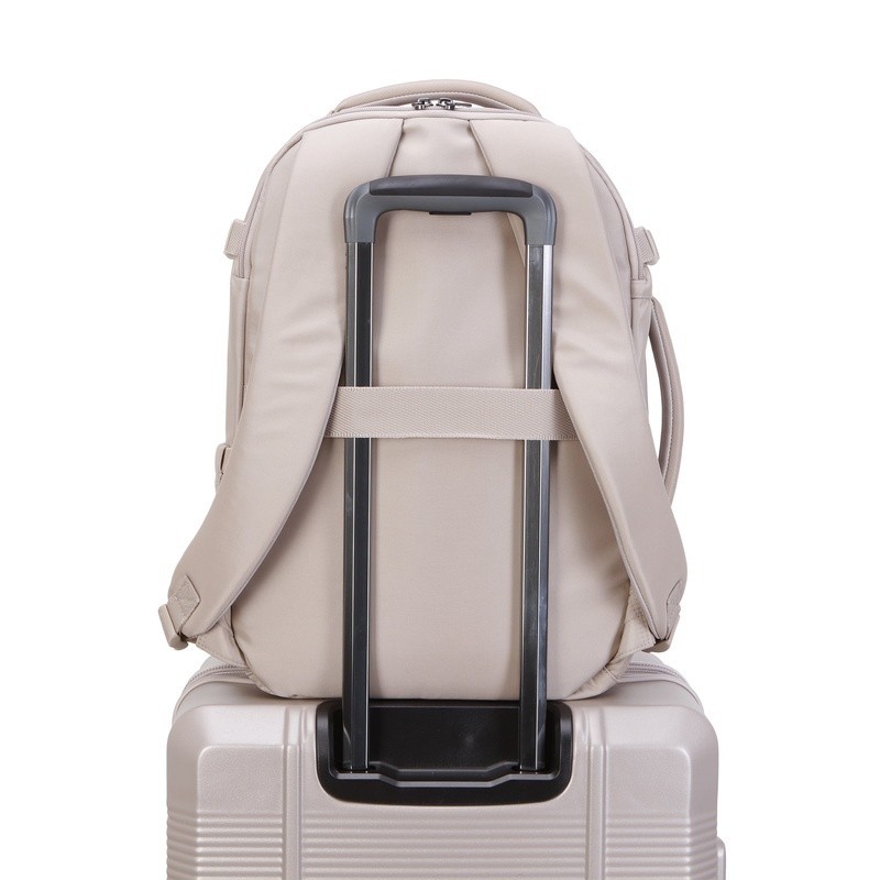 Nylon Travel Backpack W/ 15in Laptop Sleeve Durable Zippered Tote Bag Adventure