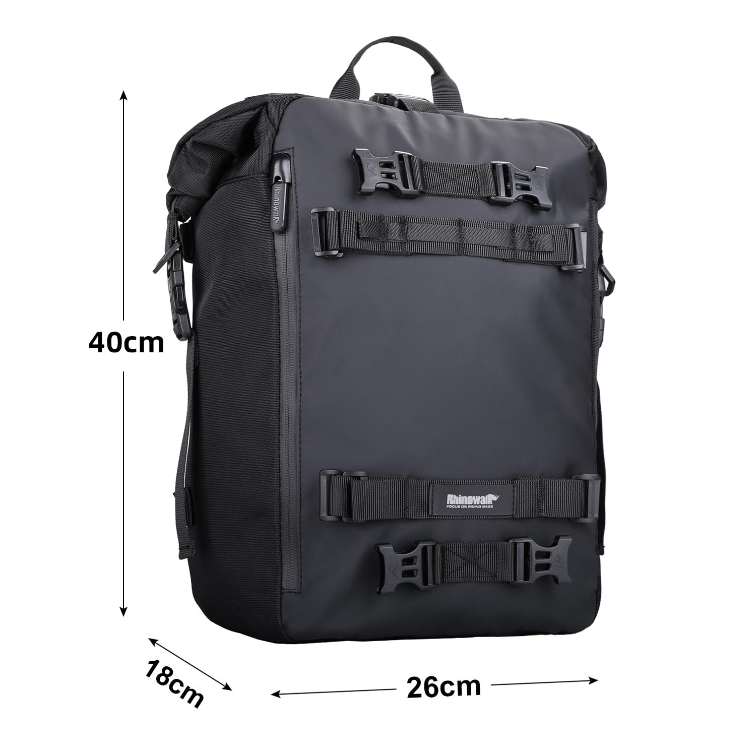 Waterproof Motorcycle Tail Bag 20L Motorbike Rear Rack Storage Bag Saddle Pan