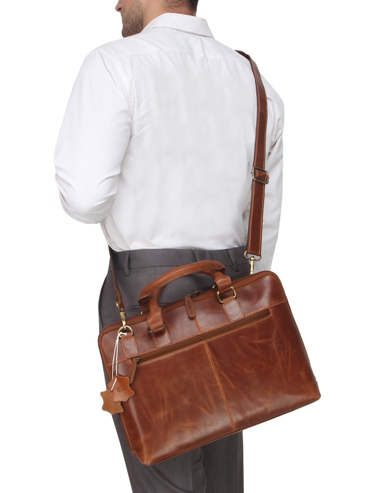 Handmade Full Grain Leather Shoulder Bag, 15? laptop Bag Best Quality Office Bag