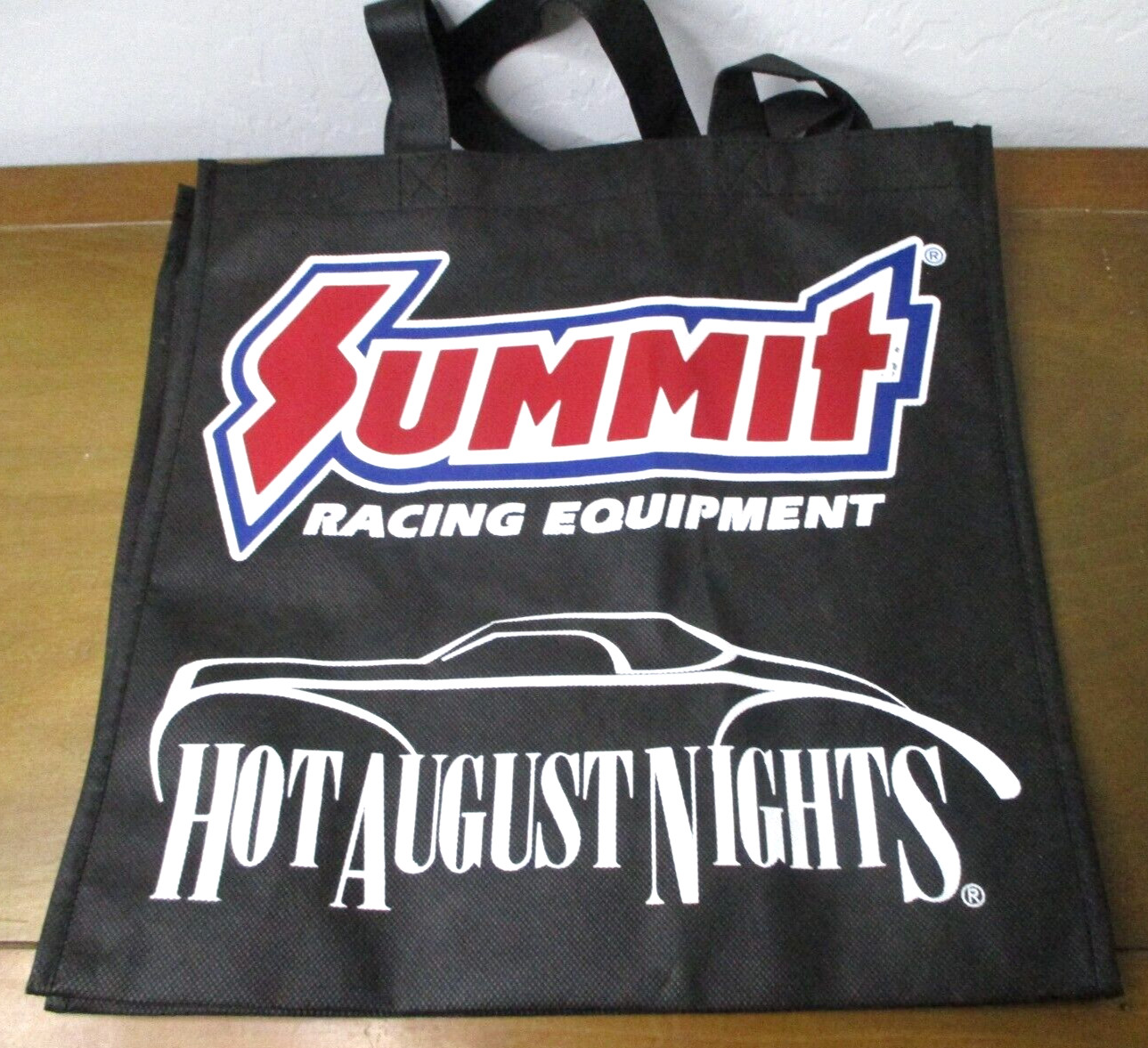 New Rare Black Summit Racing / Hot August Nights Tote Bag 13″ X 13″ X 4″ Hot Rod