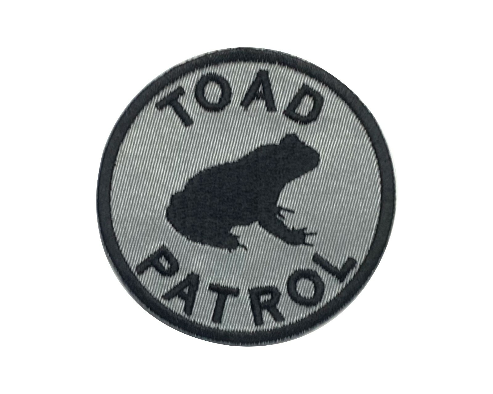 Toad Patrol Embroidered Patch with Hook Fastener Available