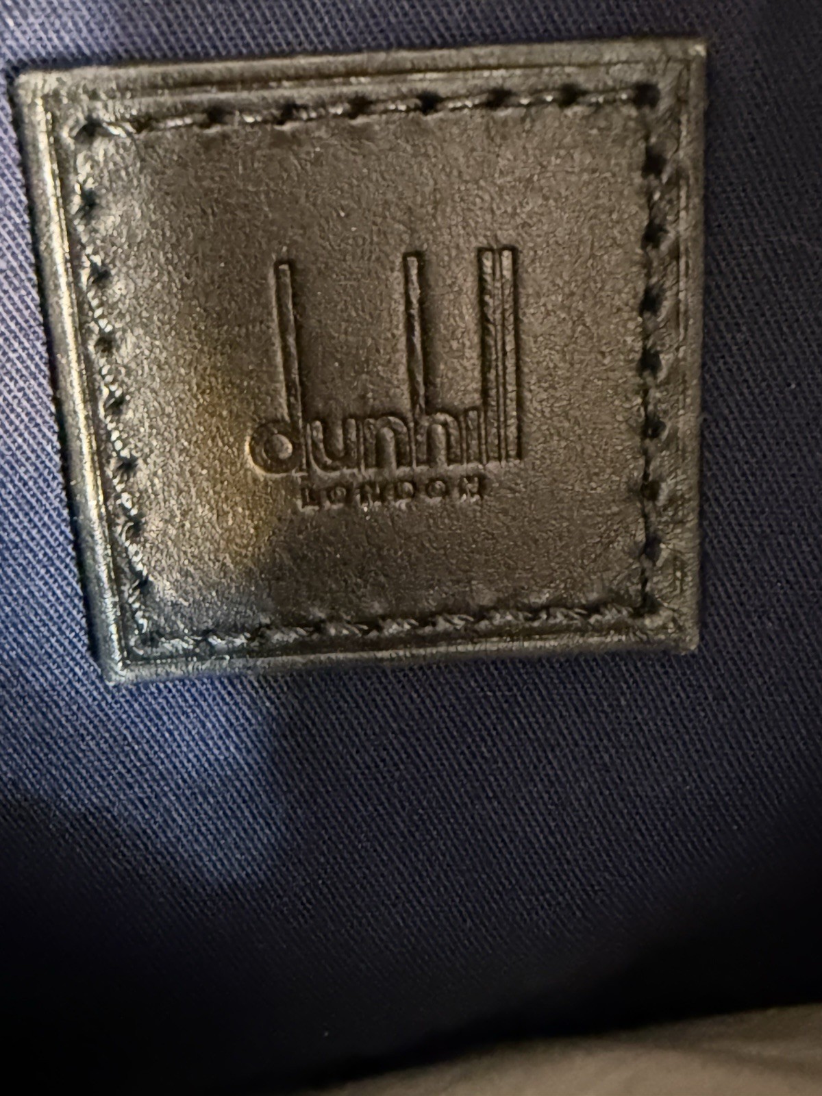 NWT $1020 Dunhill Backpack Blue Geometric Nylon Leather Trim Luxury Designer Bag