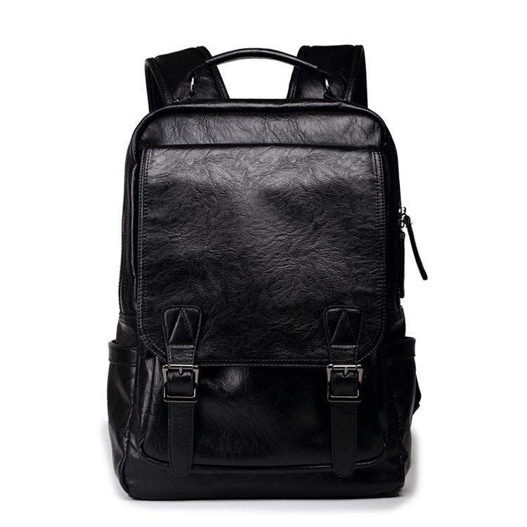 Men’s Leather Shoulder Backpack Travel College Laptop Bag Daypack Sport Bookbags