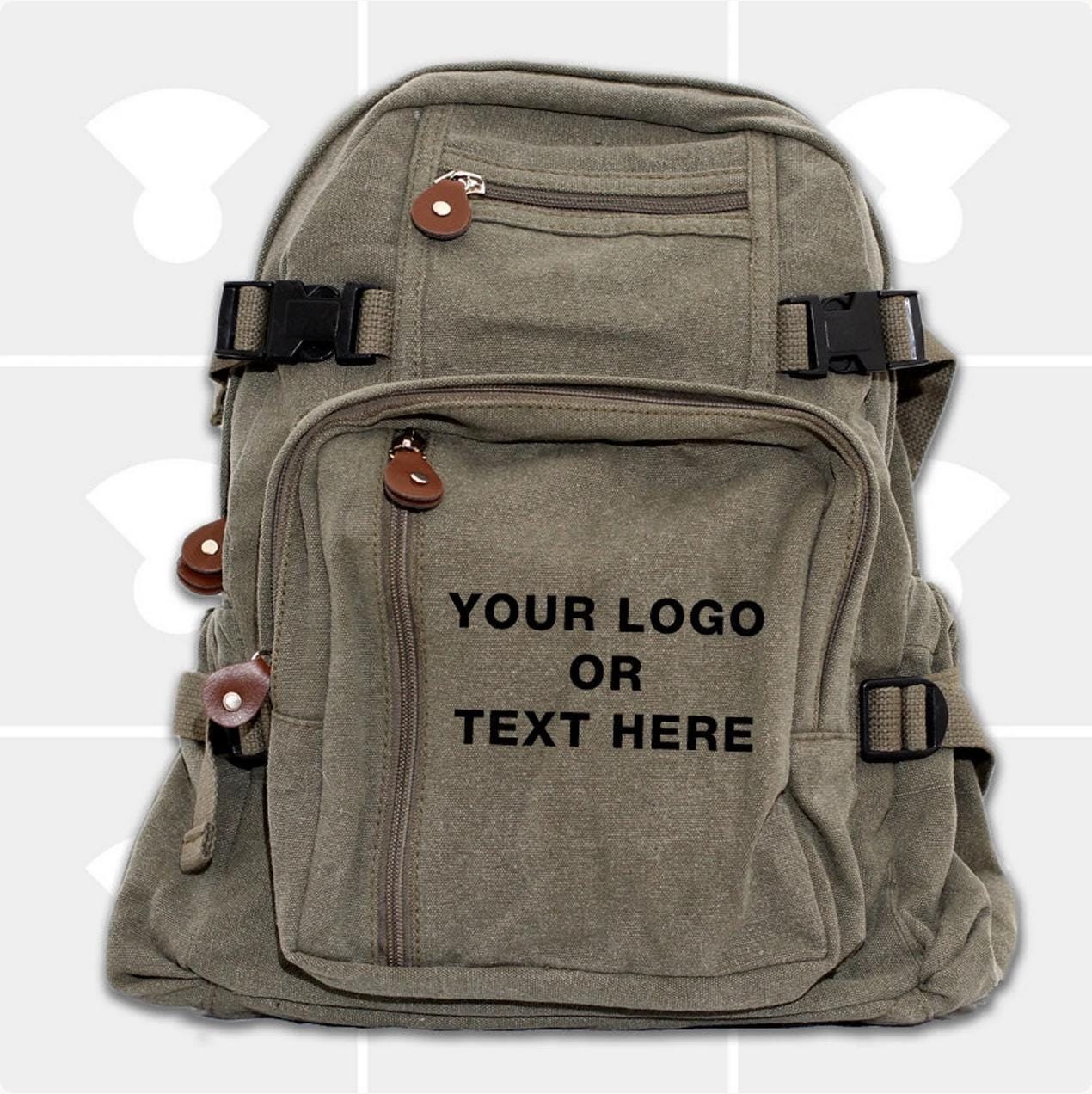 Tree Rings Canvas Backpack 13 Inch Laptop Travel Bag Free Ship US ⭐