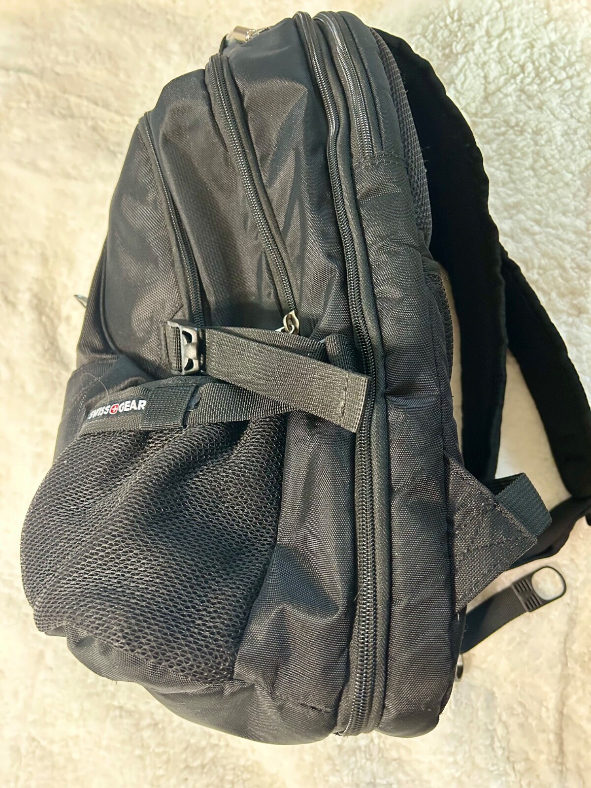 Swiss Gear Airflow ScanSmart Backpack Black Travel Laptop Bag EUC