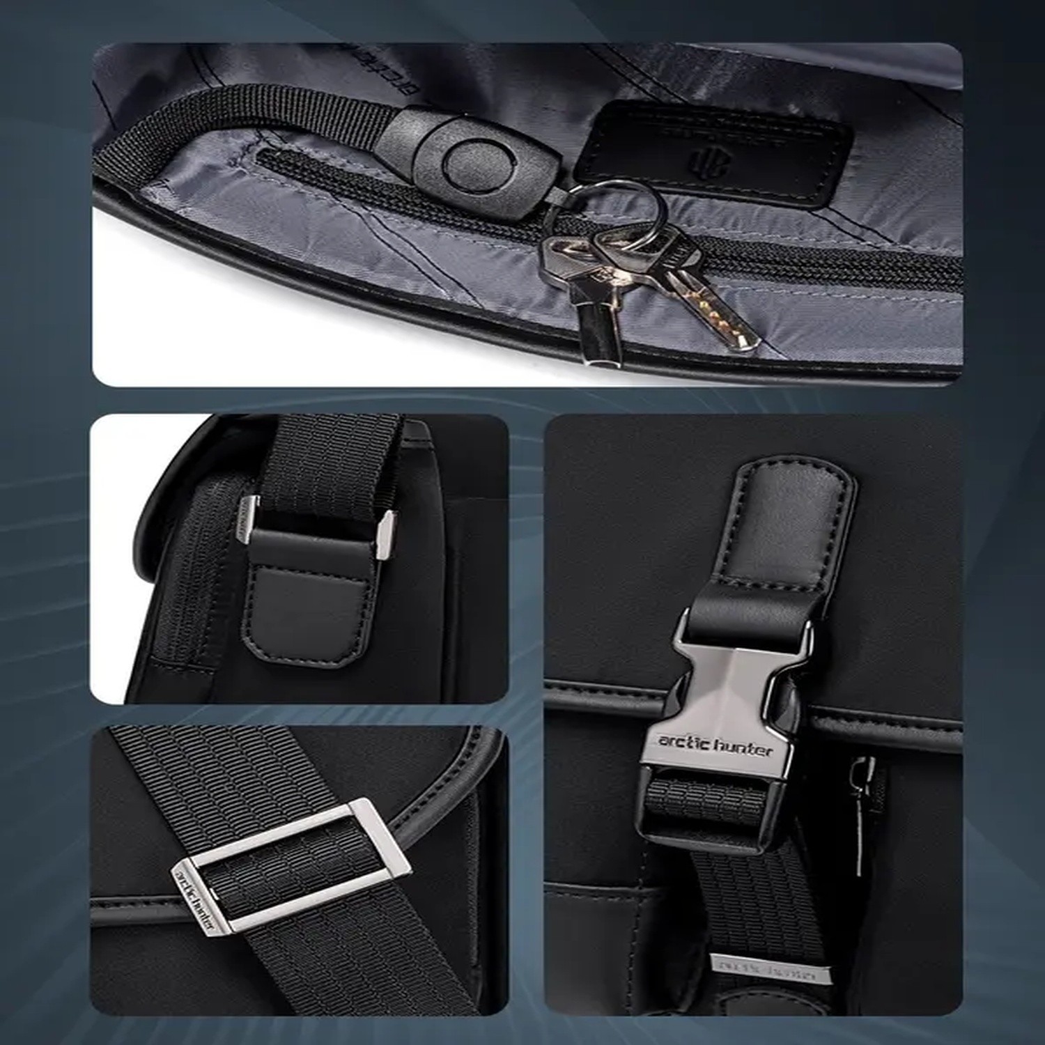 Arctic Hunter Men’s Waterproof Messenger Crossbody Bag–Stylish Work & Travel Bag
